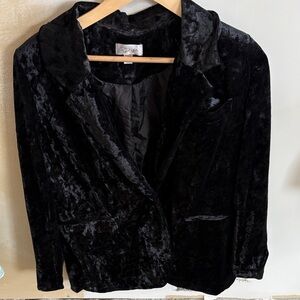 RD Style Black Velvet Women's Blazer